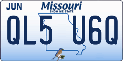 MO license plate QL5U6Q