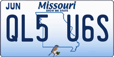 MO license plate QL5U6S