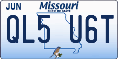 MO license plate QL5U6T
