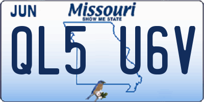 MO license plate QL5U6V
