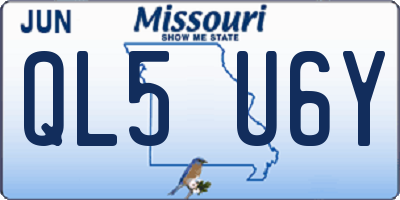MO license plate QL5U6Y