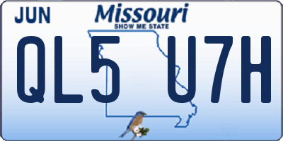 MO license plate QL5U7H