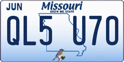 MO license plate QL5U7O