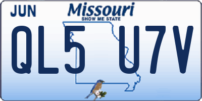 MO license plate QL5U7V