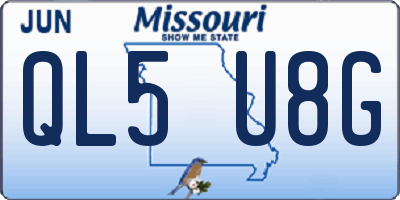 MO license plate QL5U8G
