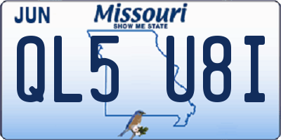 MO license plate QL5U8I