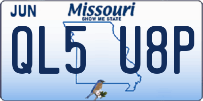 MO license plate QL5U8P