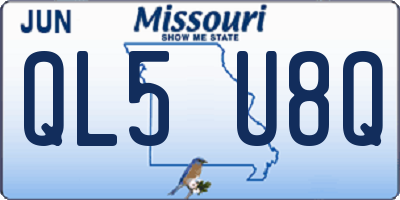 MO license plate QL5U8Q