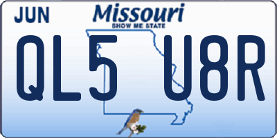 MO license plate QL5U8R