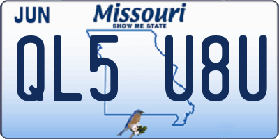 MO license plate QL5U8U