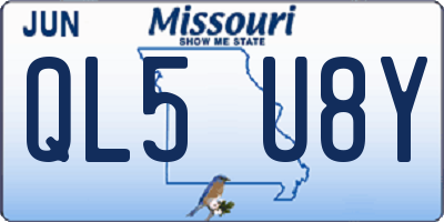 MO license plate QL5U8Y