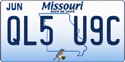 MO license plate QL5U9C