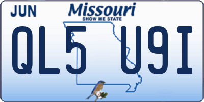 MO license plate QL5U9I