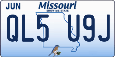 MO license plate QL5U9J