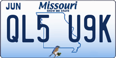 MO license plate QL5U9K