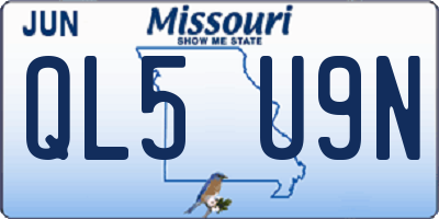 MO license plate QL5U9N