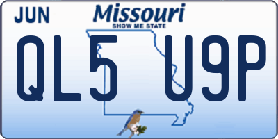MO license plate QL5U9P