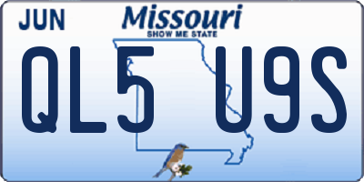 MO license plate QL5U9S