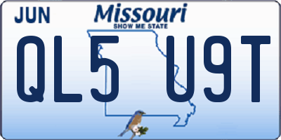 MO license plate QL5U9T