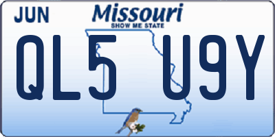 MO license plate QL5U9Y