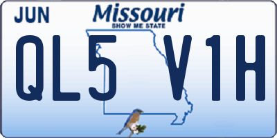 MO license plate QL5V1H