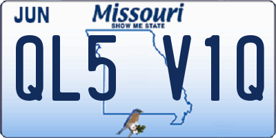 MO license plate QL5V1Q