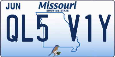 MO license plate QL5V1Y