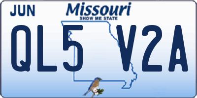MO license plate QL5V2A