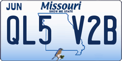 MO license plate QL5V2B