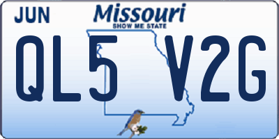 MO license plate QL5V2G