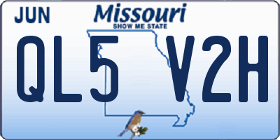 MO license plate QL5V2H