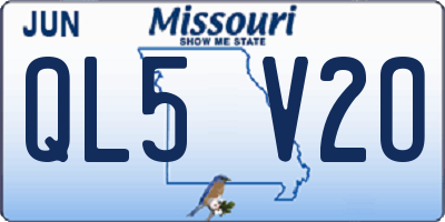 MO license plate QL5V2O