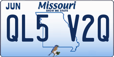 MO license plate QL5V2Q