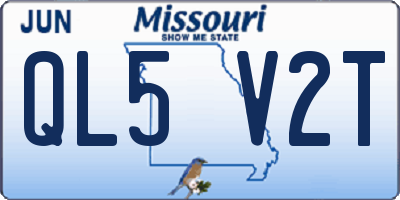 MO license plate QL5V2T