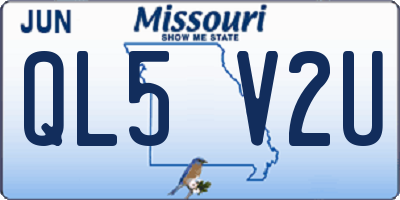 MO license plate QL5V2U