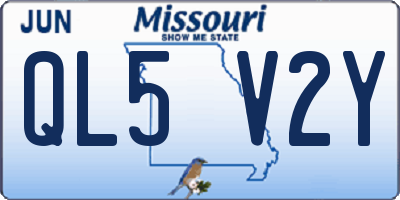 MO license plate QL5V2Y