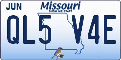 MO license plate QL5V4E