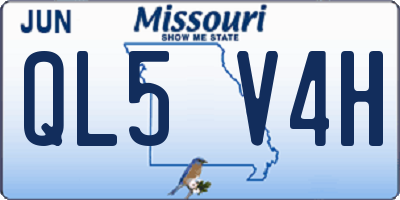 MO license plate QL5V4H