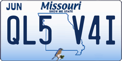 MO license plate QL5V4I