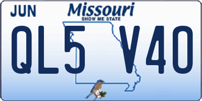 MO license plate QL5V4O
