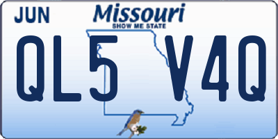 MO license plate QL5V4Q