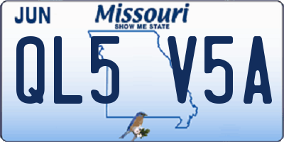 MO license plate QL5V5A