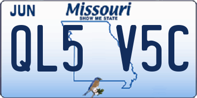 MO license plate QL5V5C