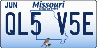 MO license plate QL5V5E