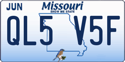 MO license plate QL5V5F