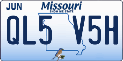 MO license plate QL5V5H