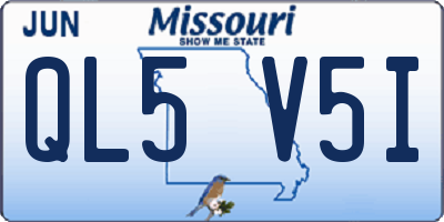 MO license plate QL5V5I