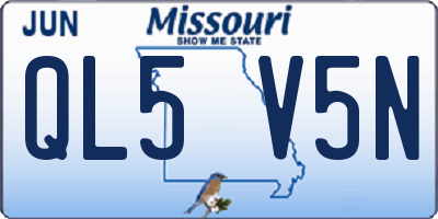 MO license plate QL5V5N