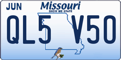 MO license plate QL5V5O