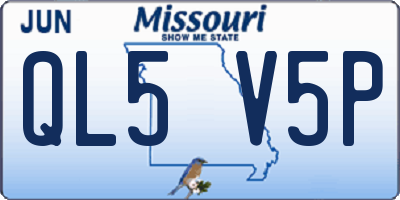 MO license plate QL5V5P
